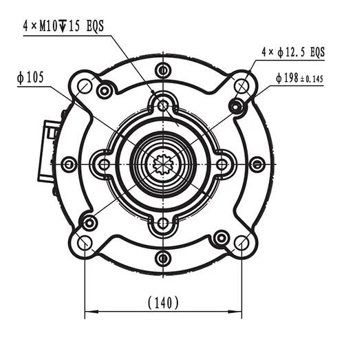 11000W Lifting Drive Motor, PMDC Brushless Motor TR155BL