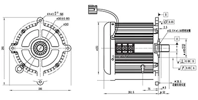13000W Traction Motor, PMDC Brushless Motor TR210DXF